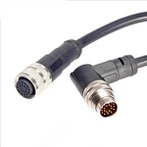 Conector circular M16 Cotovelo reto